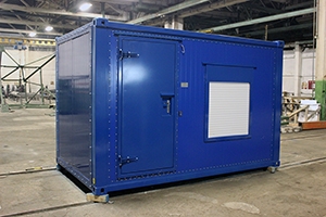 Фото контейнера с ДГУ-200 кВт вид спереди