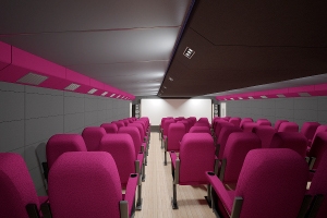 Внутренний вид мобильного передвижного кинотеатра ПМК-67
