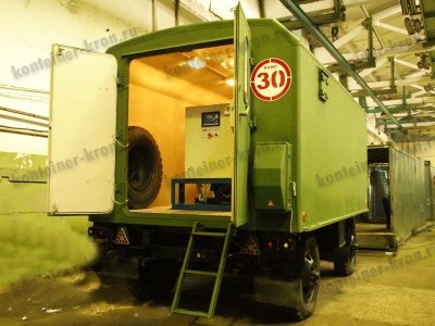 Передвижная дизельная электростанция в утеплённом кузове-контейнере на двухосном прицепе-шасси ЭД200-Т400-1РК